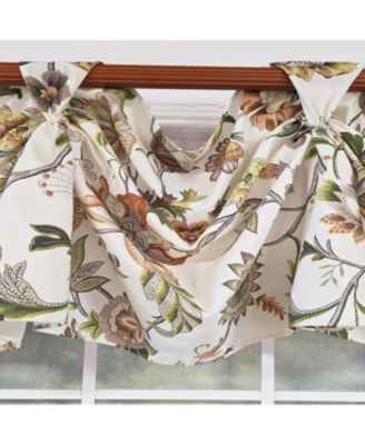 Zanzibar 3-S Victory 100% Cotton Tab Top Swag Window Curtain 54" x 25" Orange