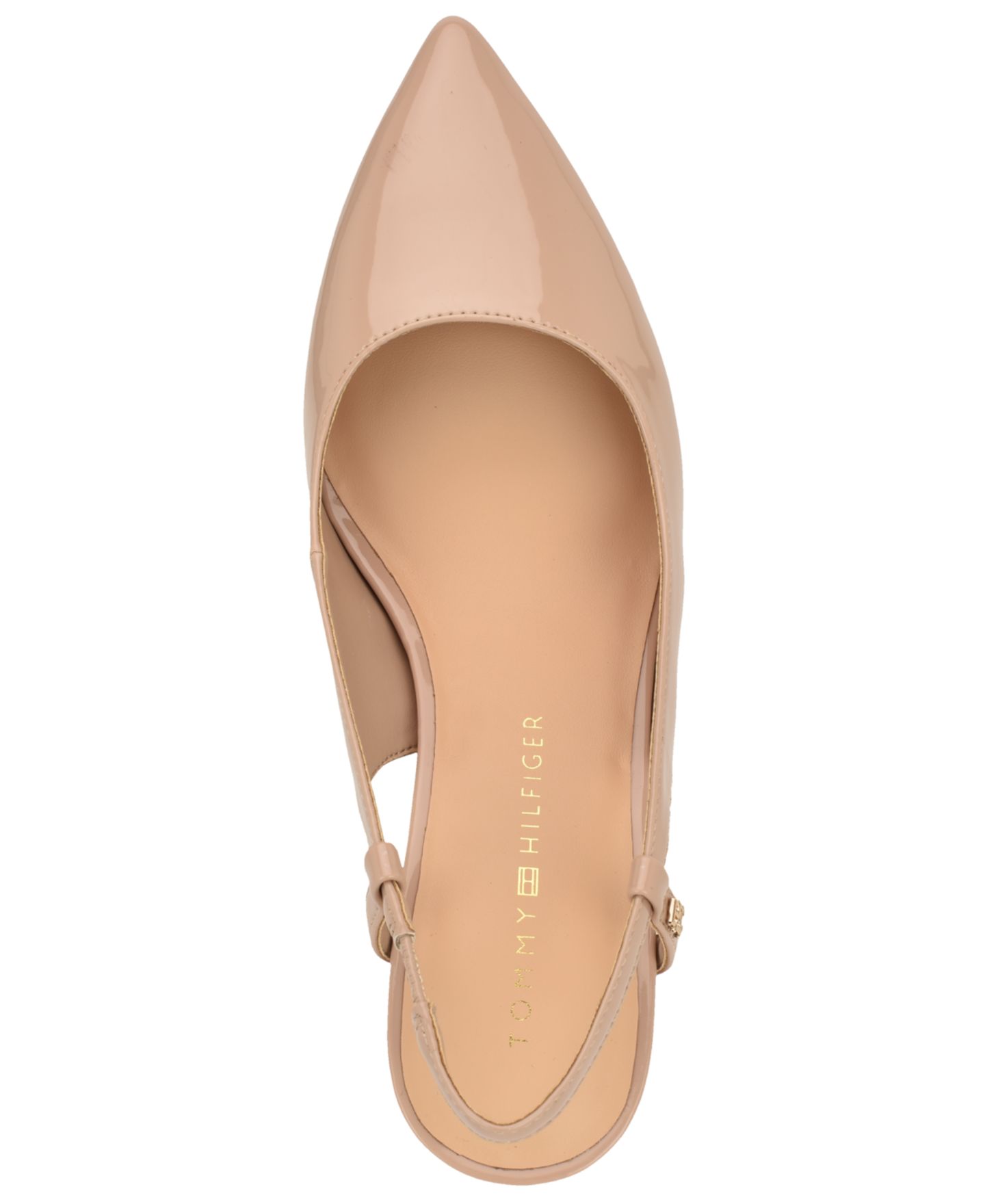 Женские туфли Tommy Hilfiger Jezibee Block Heel Slingback Pumps, цвет: Телесный лаковый — фото 4