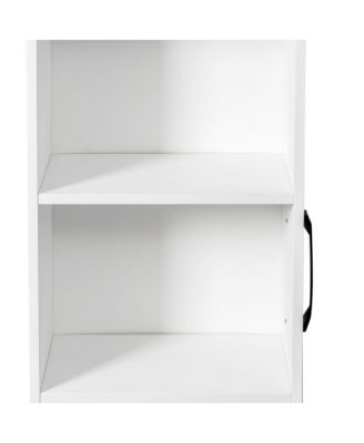 Streamdale Bookcase with Three Pulled Out Doors, 3 Tier Floor Standing, Slide Out Storage Cabinet