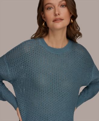 Women's Long-Sleeve Open Stitch Sweater