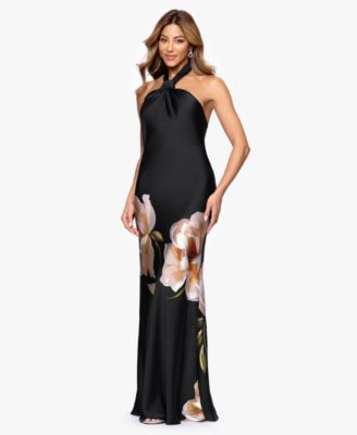 Petite Halter Neck Sheath Gown