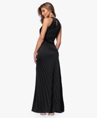 Women's Long Pleated Halter Neck Ball Gown