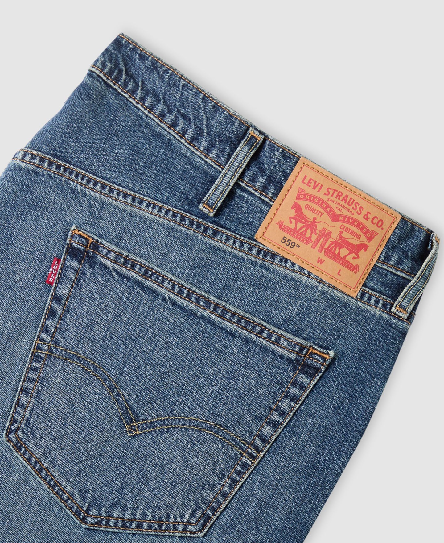 Мужские джинсы Levi's Big and Tall 559 Relaxed Straight Ease, цвет: Джинсовый — фото 6