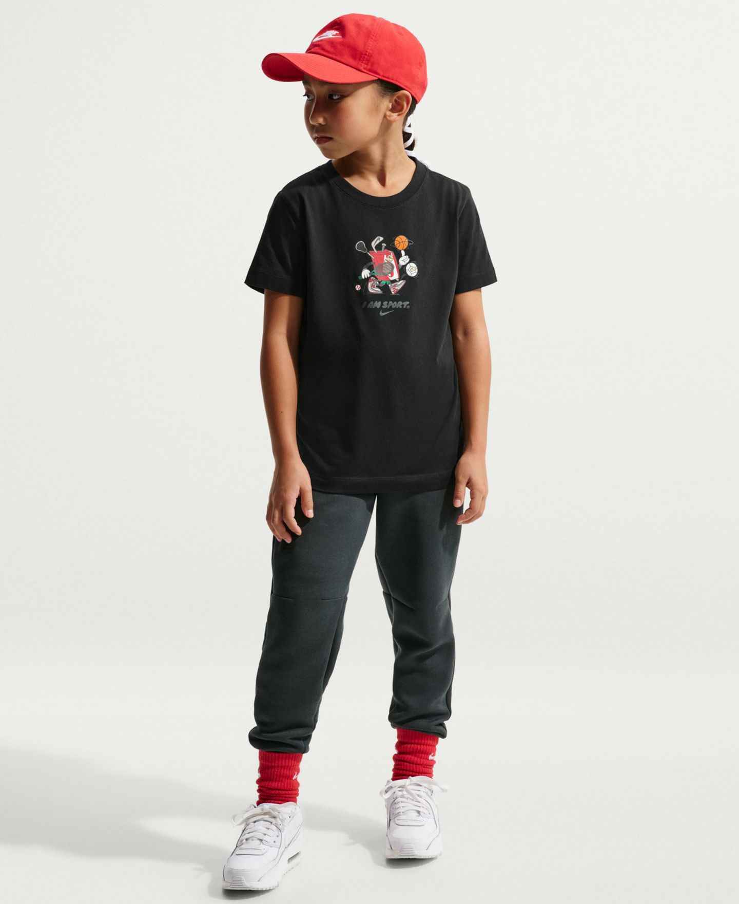 Детская футболка Nike Sportswear Boxy Short-Sleeve T-Shirt, цвет: Чёрный — фото 3