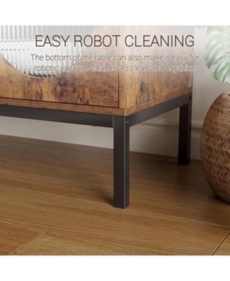 Rattan Buffet Storage Cabinet with Adjustable Shelves Wooden Sideboard Cabinet with 2-Tier Storage