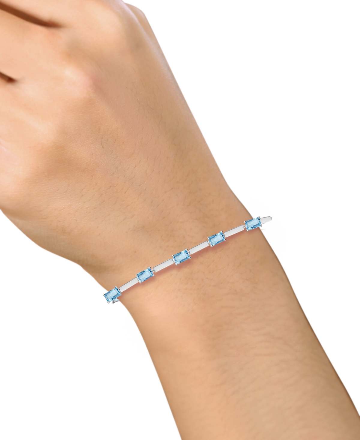 Macy's Lab-Grown Amethyst (2.2 ct. t.w.) Bracelet Sterling Silver (Also Available Multi-Stones)
