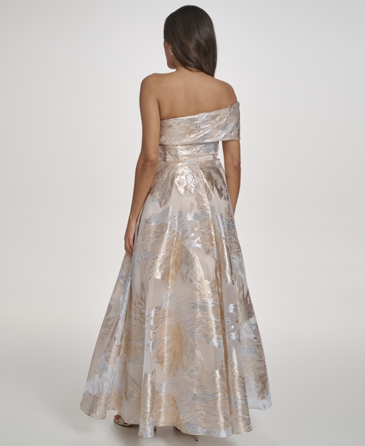 Eliza J Petite One-Shoulder Ball Gown