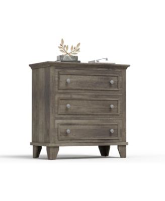 3 Drawer Dresser for Bedroom, Wide Chest of Drawers with Vintage Handle, Modern Wood Dresser Wide Nightstand Cabinet for Living Room