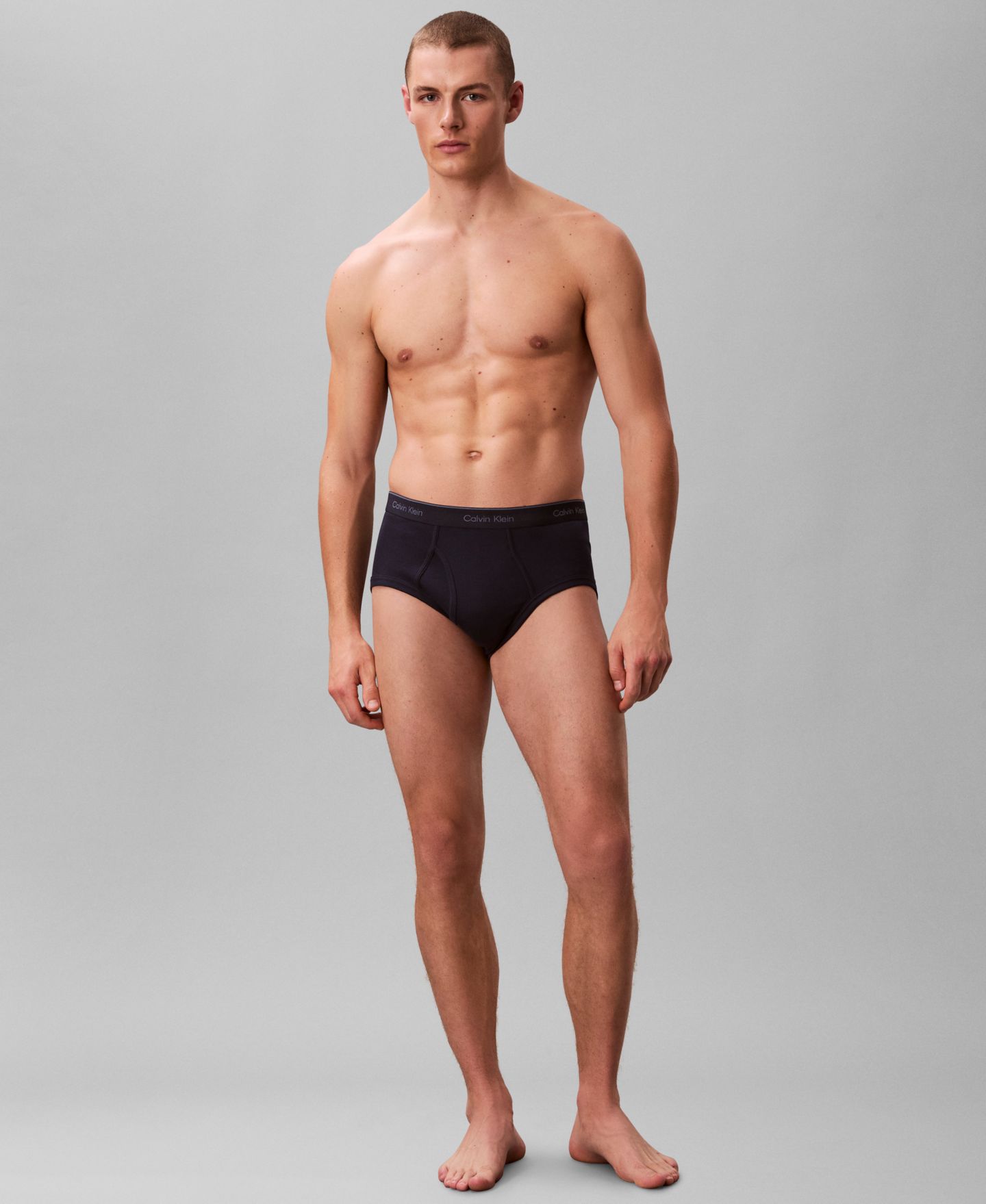 Трусы-брифы Classics для мужчин, хлопок, 5 шт. — Calvin Klein, цвет: Чёрный — фото 2