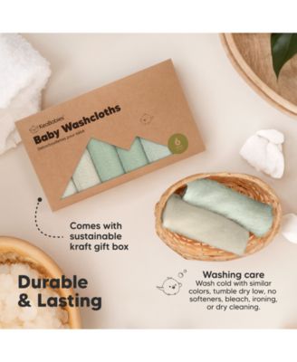 6pk Deluxe Baby Washcloths, Organic and Soft Baby Wash Cloth, Baby Bath Towel, Face Cloths