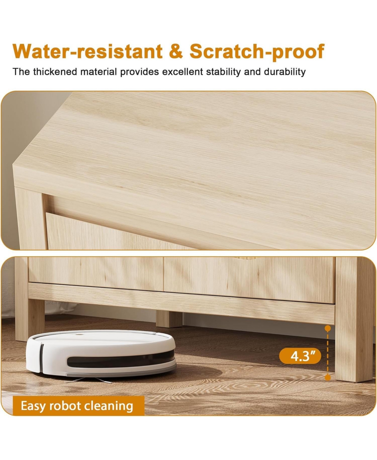 gaomon Rattan Cabinet Sideboard Buffet Kitchen Storage Cabinet Cupboard Console Table Wood Coffee Bar Cabinet With Doors