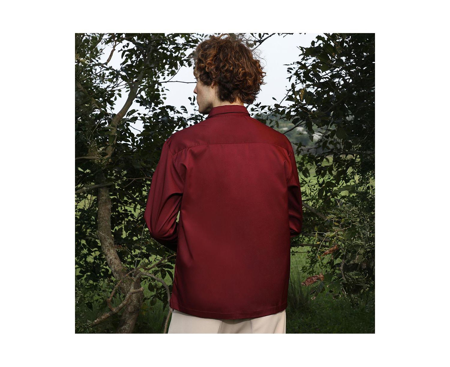 Men's Satin Oversized Shirt