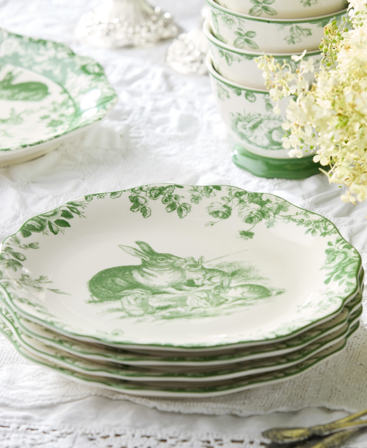 Certified International Le Jardin Dinner Plates, Set of 4