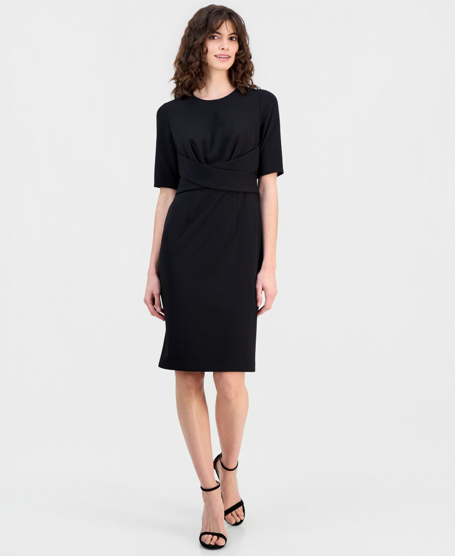 Women's Wrap-Waist Sheath Dress