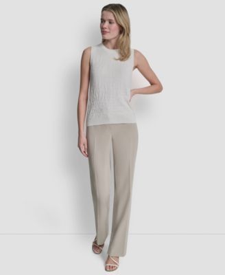 Women's Sleeveless Logo Printed Sweater