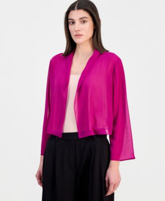 Women's Silk Sheer Open-Front Jacket