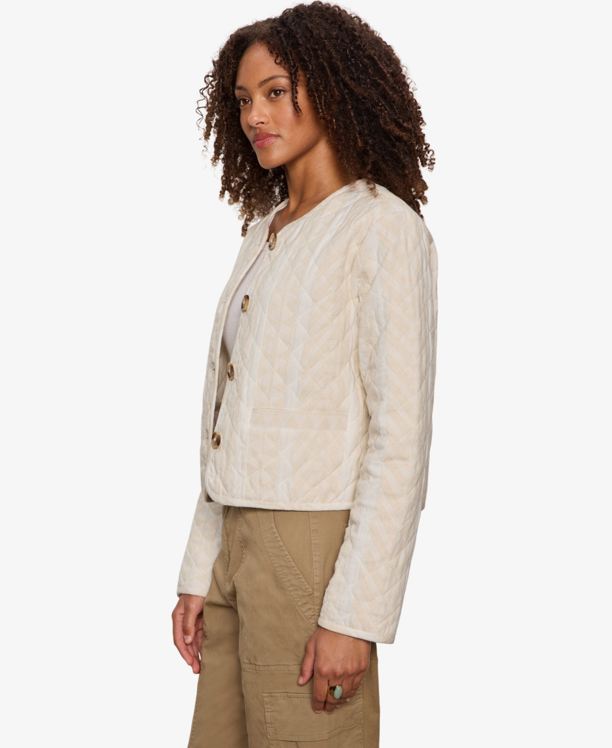 Sanctuary Women's Crafted Coco Quilted Button-Front Jacket