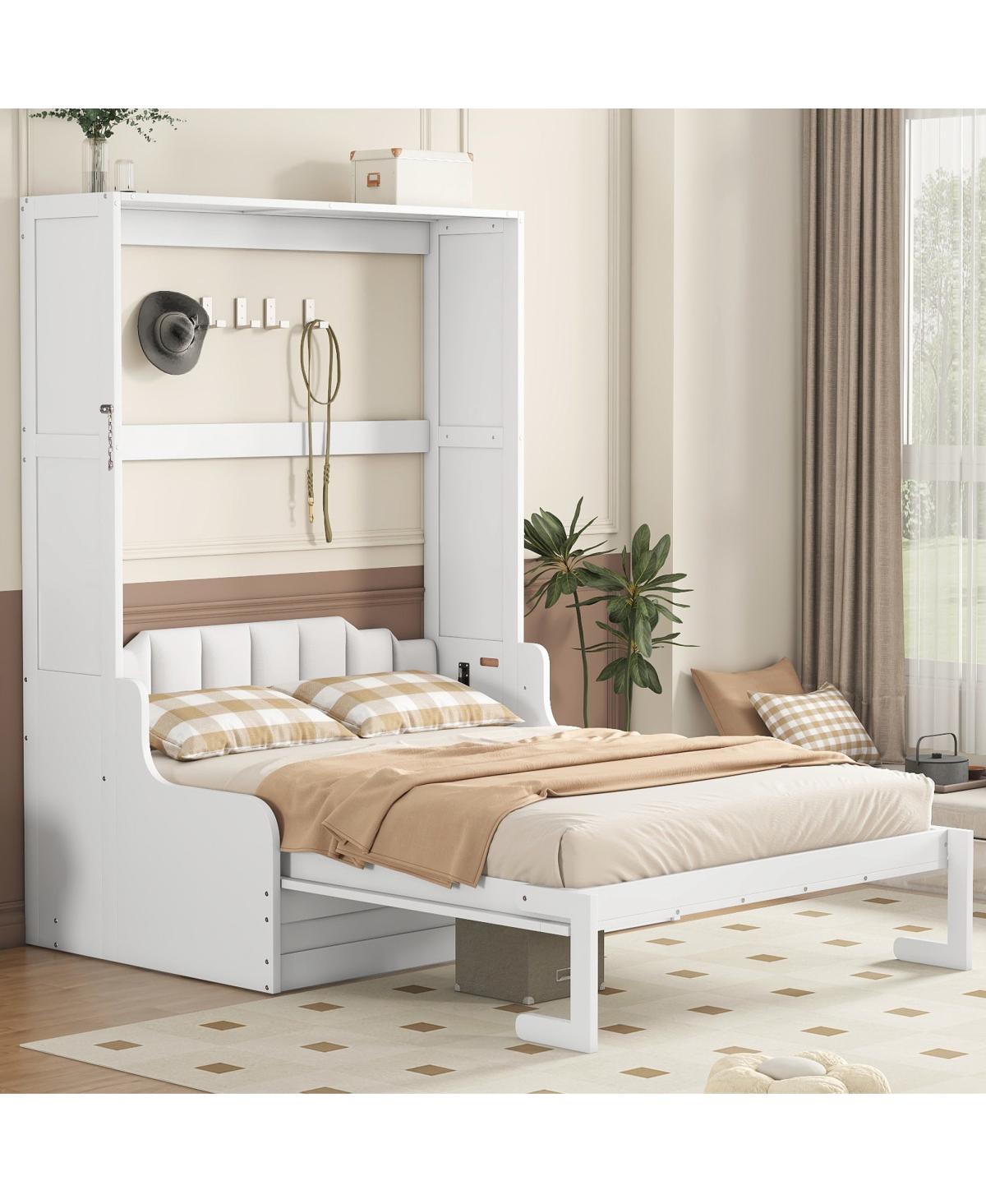 Streamdale Furniture Queen Size Murphy Bed Wall Bed with Cushion