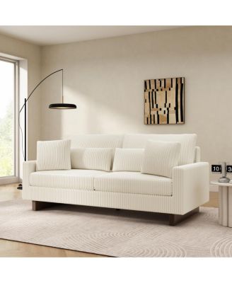 Modern Loveseat Sofa with Four Pillows