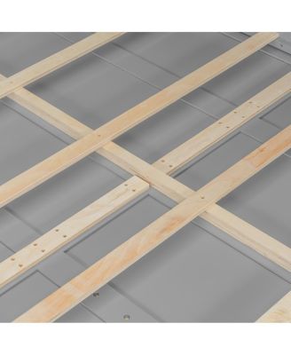 Queen Size Murphy Bed Wall Bed with Top Cabinets & Wine Rack