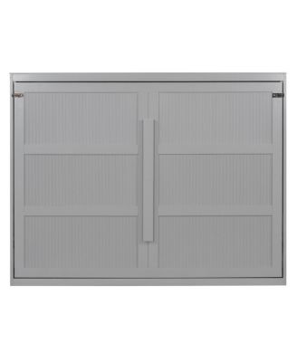 Queen Size Murphy Bed Wall Bed Modern design with LED Lights