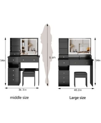 41" LED Mirror Vanity Table & Stool
