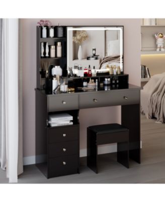 41" LED Mirror Vanity Table & Stool