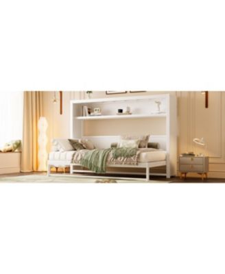 Twin Size Murphy Bed with Shelves