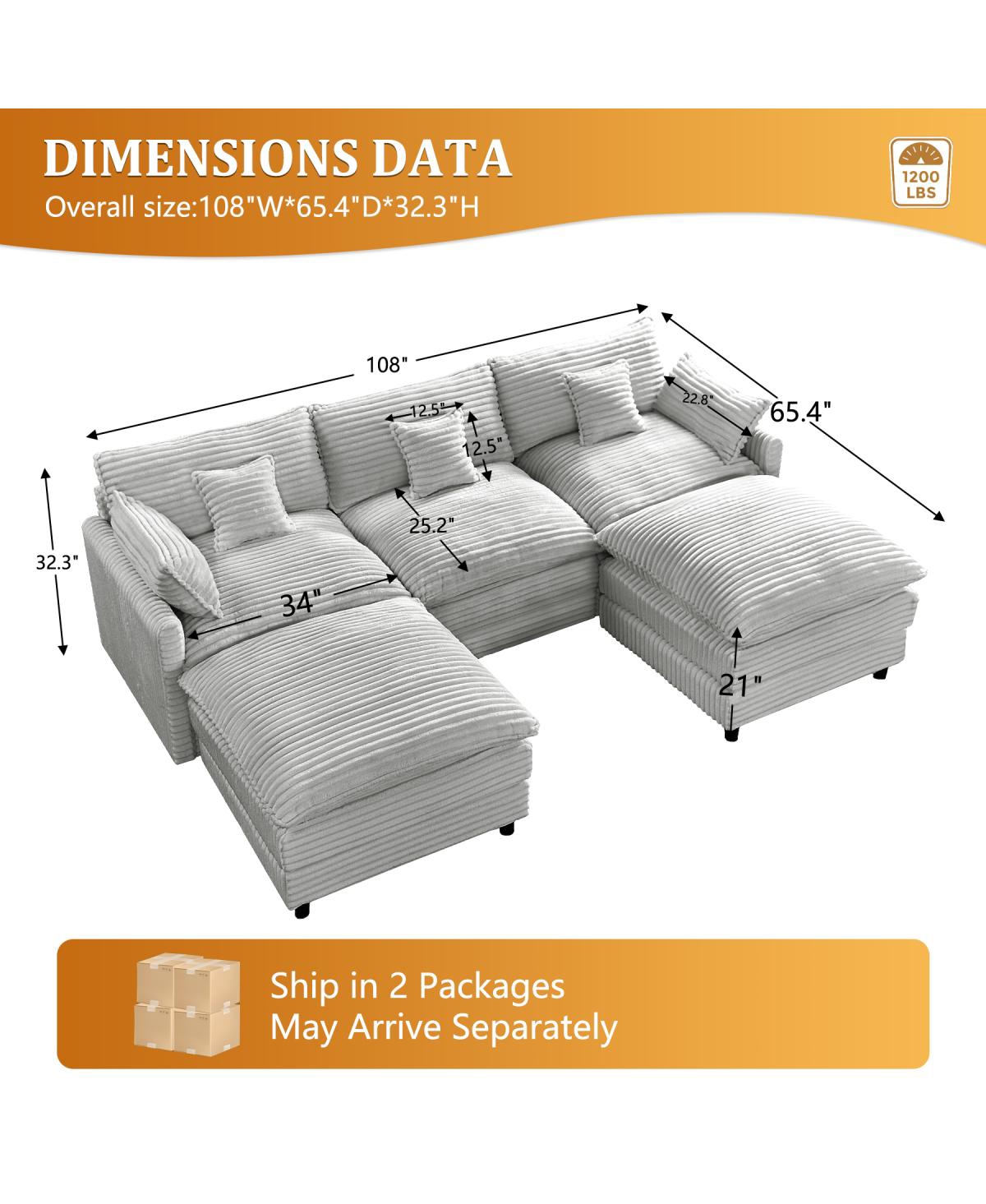 Streamdale Furniture Seven-piece sofa set with console, coffee table & pillows for spacious rooms