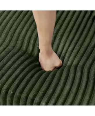  U-shape Modular Corduroy Sofa, Modern Minimalist Sleeper Couch - Green