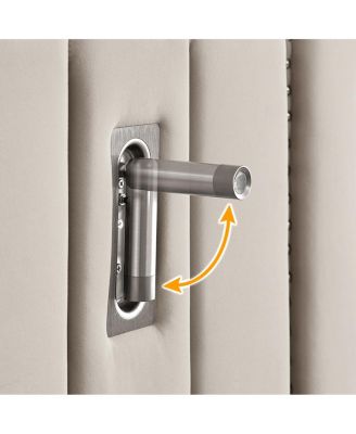 Queen Size Velvet Upholstered Bed Frame with Vertical Stripes