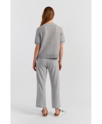 Women's Lightweight Wool-Cashmere Button-Front Tee