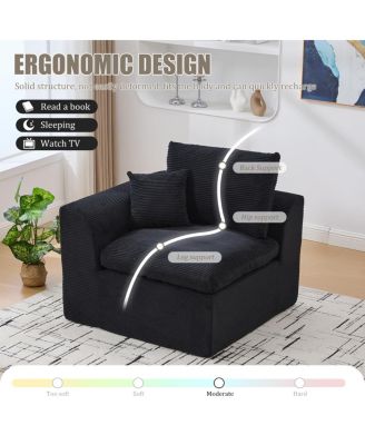  Modular Sectional Sofa Cloud Couch, Comfy Modern 2 Seater with Removable Cushion Covers