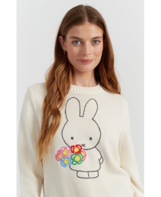 Women's Hand-Embroidered Miffy Sweater