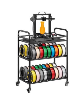 3 Tier Filament Storage Rack 3D Printer Spool Holder with Wheels 60 Spool Capacity