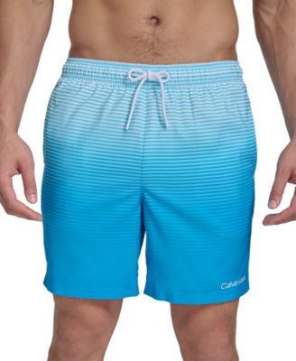 Men's Gradient Striped 7" Volley Swim Trunks