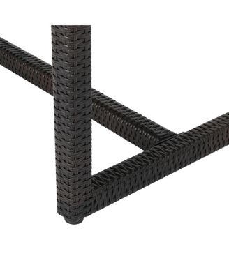 Durable All-Weather Rattan Dining Table for Outdoor Spaces