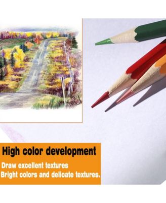 18 Colors Wood Colored Pencils, Sketching Drawing Pencils Set, 0.3mm Soft Core for Adult Coloring Artists Professionals and Colorists