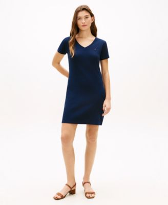 Tommy Hilfiger Women's Ribbed V-Neck Dress