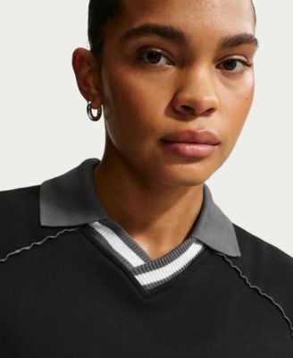 Women's Sportswear Phoenix Fleece Graphic Polo Oversized Top