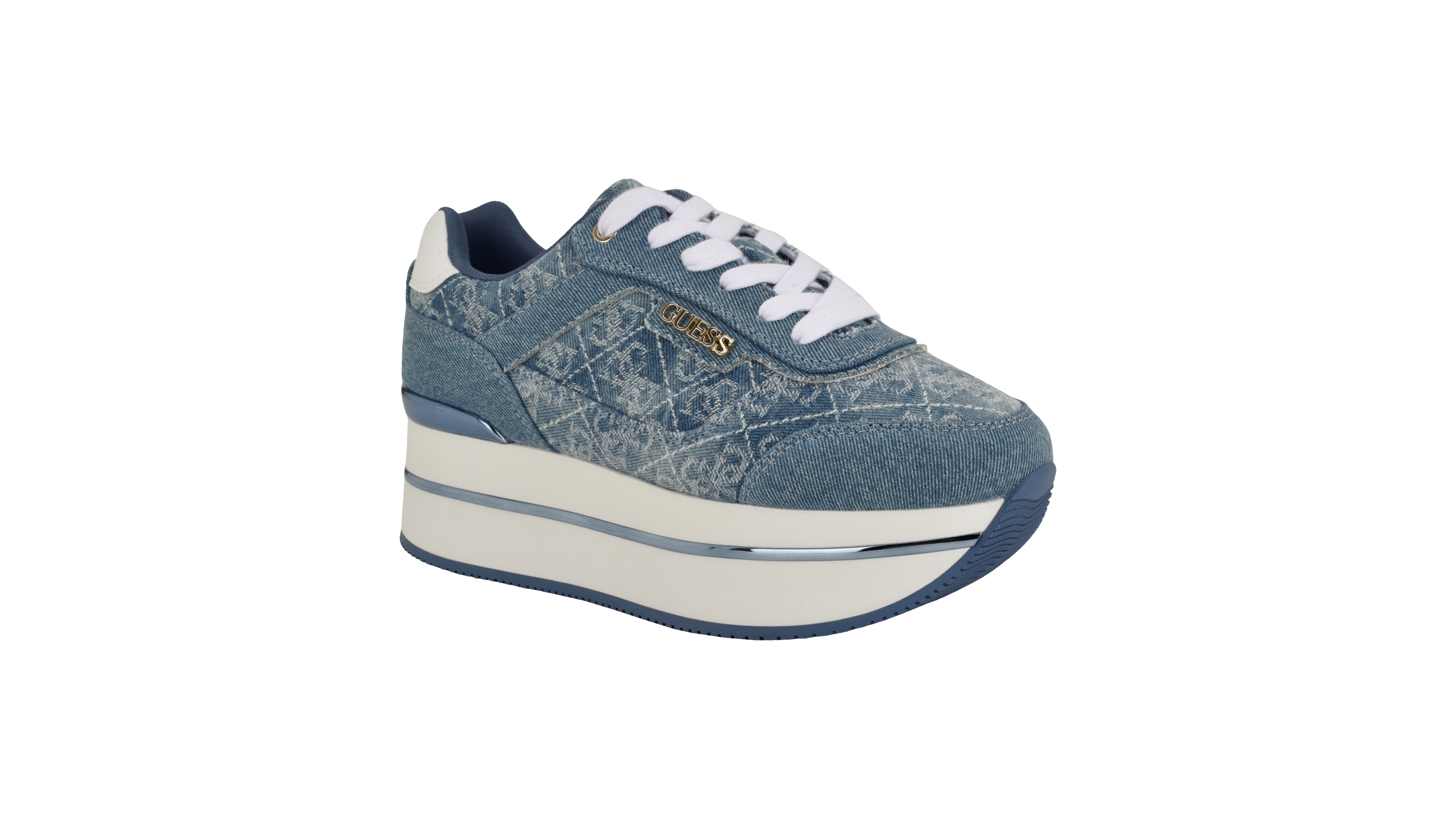Guess Women's Hansin Double Platform Lace-Up Sneakers