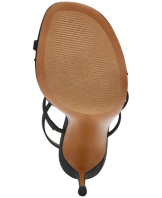 Women's Python Embellished T-Strap Stiletto Heel Dress Sandals