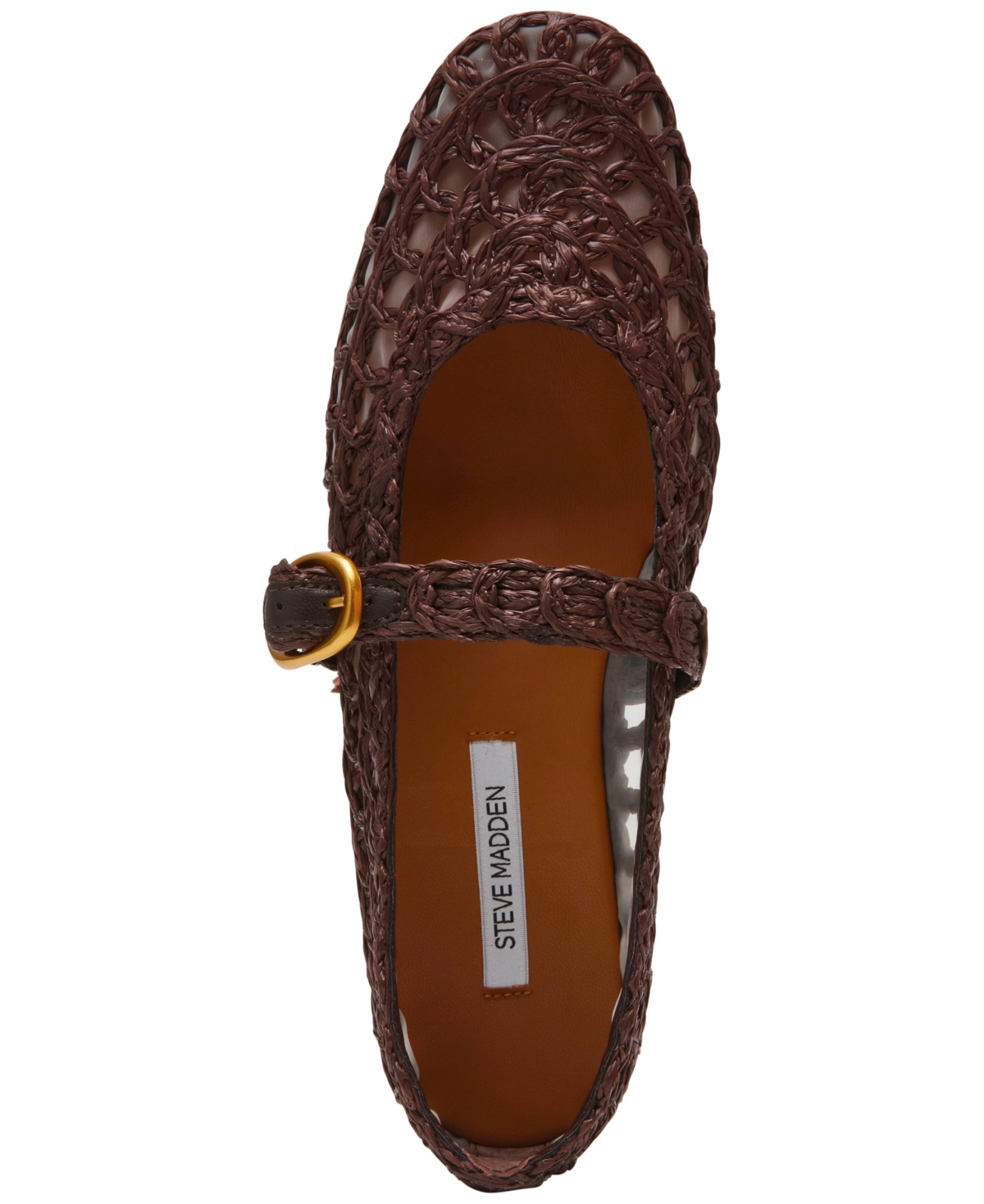 Steve Madden Women's Melody Raffia Mary-Jane Flats