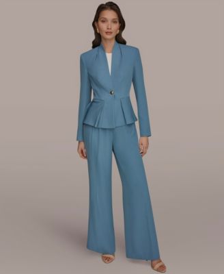 Women's One-Button Peplum Jacket, Regular & Petite