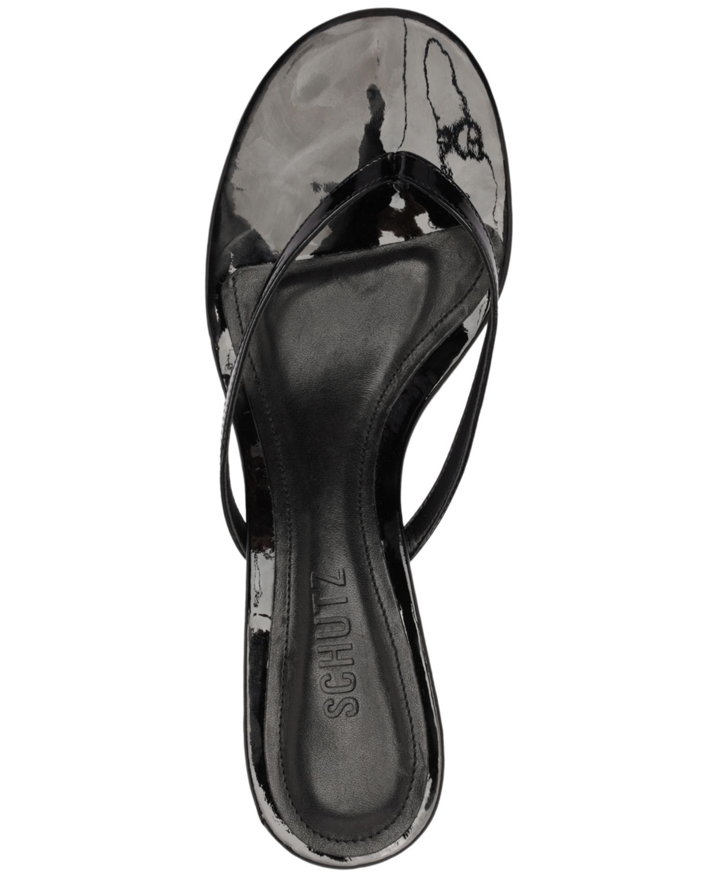 Женские сандалии Schutz Carolyn Slip-On Dress Sandals, цвет: Чёрный лаковый — фото 4