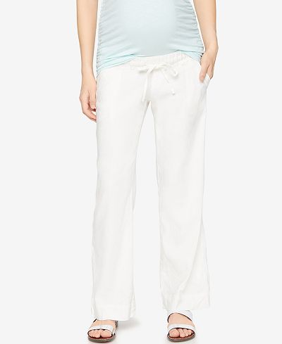 A Pea In The Pod Maternity Linen-Blend Bootcut Pants