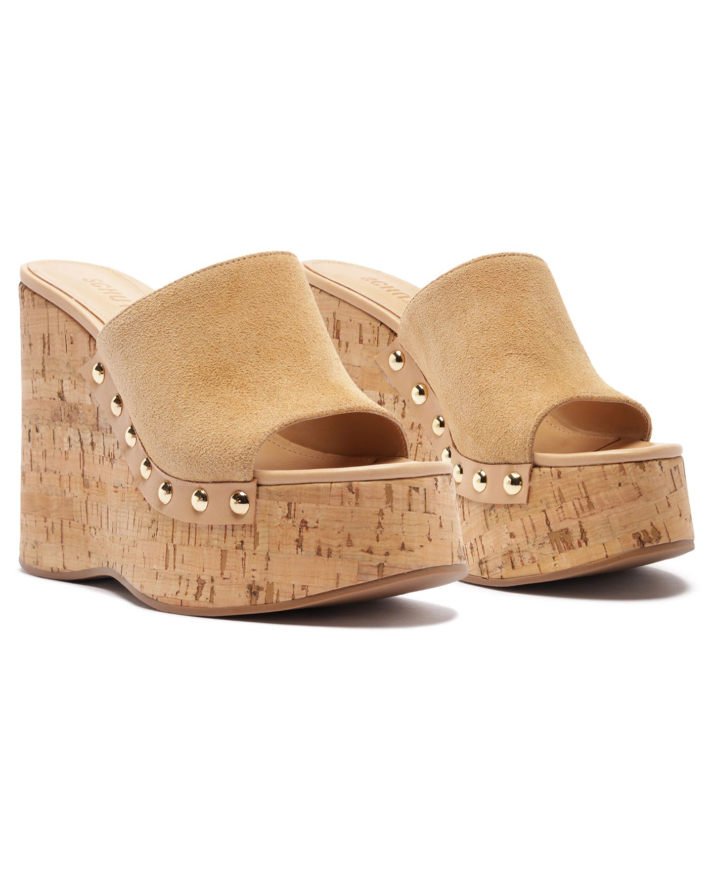 Женские сандалии Schutz Dalle Studs Slip-On Wedge, цвет: Коричневый, вариант 1 — фото 11