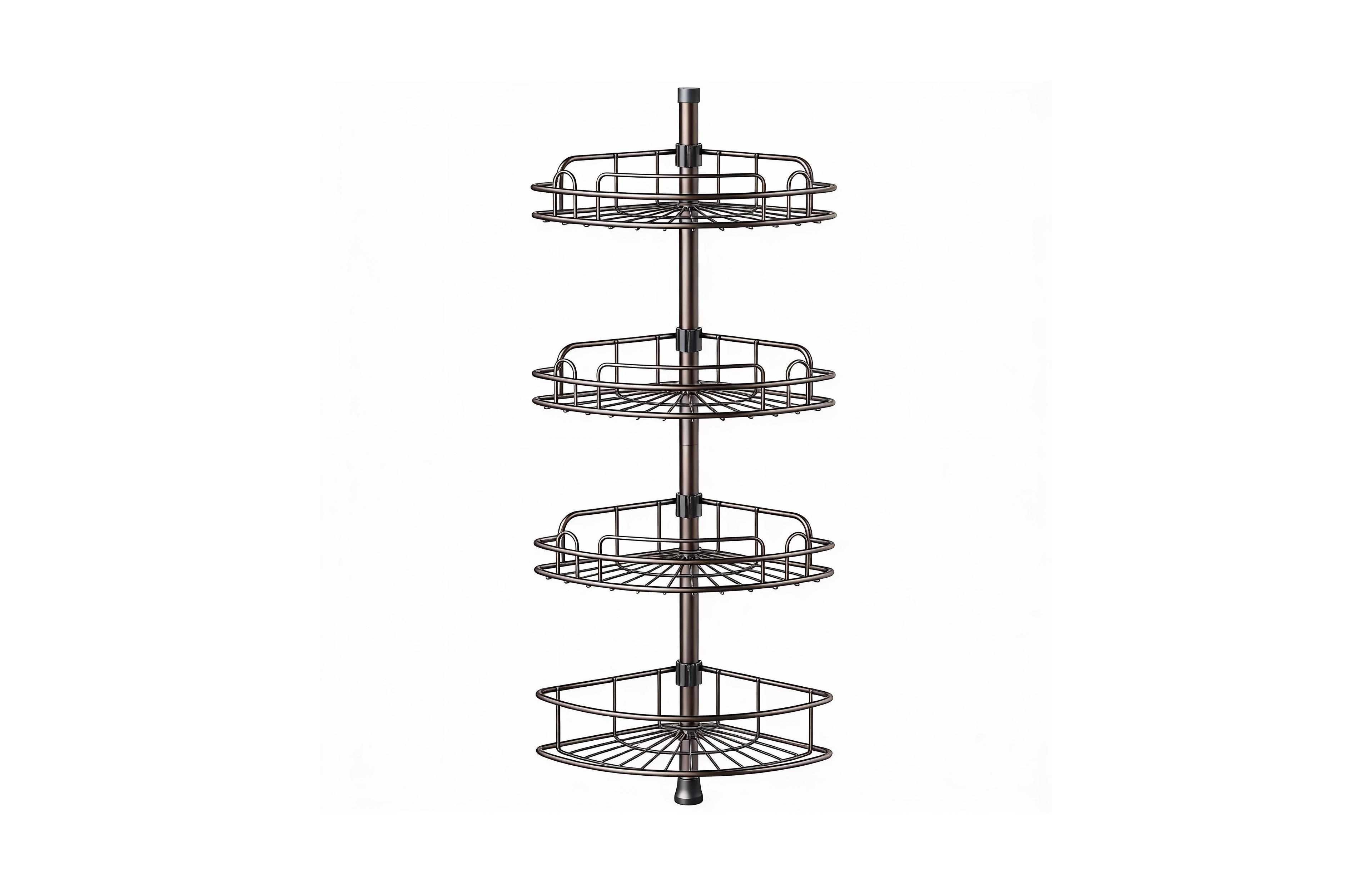 Yigii 4-Tier Adjustable Shower Caddy - No-Drill, Rust-Resistant, Space-Saving