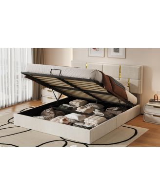 Upholstered Platform Bed with Hydraulic Storage