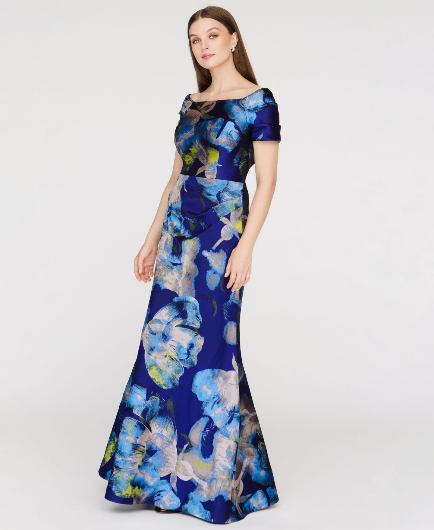 Женское платье JS Collections Eliora Mermaid Ball Gown, цвет: Синий разноцветный — фото 3